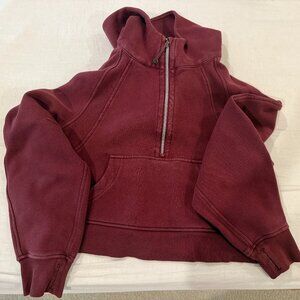 Lululemon Scuba Oversized Half-Zip Hoodie - Red size:XS/S; used Condition